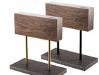 Style de Vie Style de Vie - Magnetisch messenblok Walnoot met natuurstenen voet